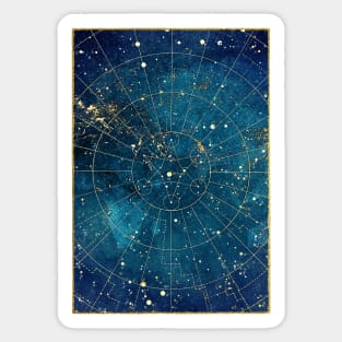 starmap: city lights Sticker